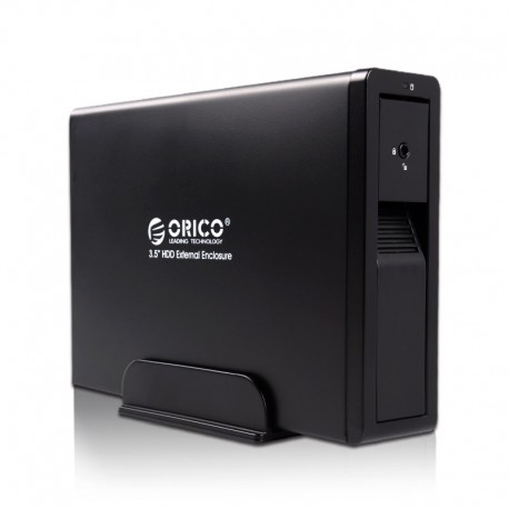 ORICO 7618SE3 3.5 inch SATAIII to USB3.0 & eSATA External Hard Drive Enclosure With Safety Lock - Black 