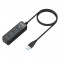 ORICO W5PH4-3S 4 Port USB3.0 Ultra-Mini HUB Built-in 3.3Ft USB3.0 Cable - Black 