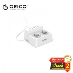 ORICO ODC-2A5U-EU Surge Protector Strip 2-Outlet with 5 USB SuperCharging Ports