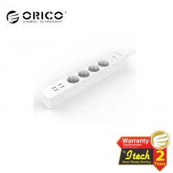 ORICO OSC-4A4U-EU Surge Protector Strip 4-Outlet with 4 USB SuperCharging Ports