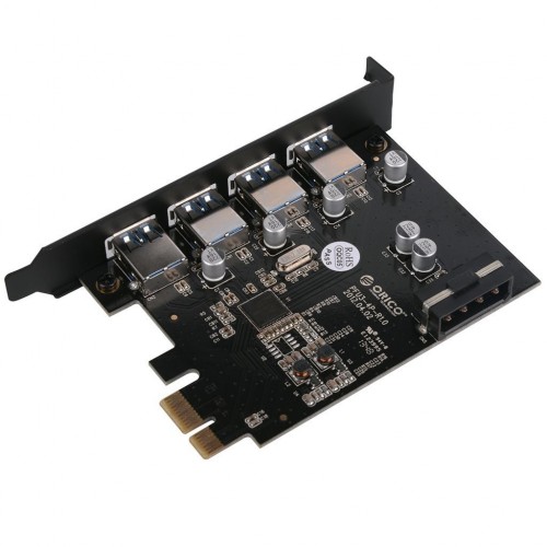4-polig molex Stromanschluss mit 4-poligem bis 15-poligem SATA Netzkabel ORICO PME-4U 4 Port USB 3.0 PCI-E Erweiterungskarte 